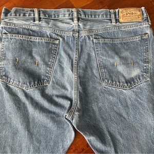 Polo Ralph Lauren Vintage Dungarees Hampton Straight Leg 38x32 Washed Jeans